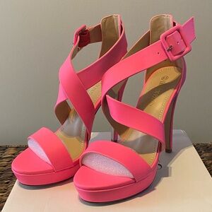 DREAM PAIRS Women's Open Toe High Stilettos